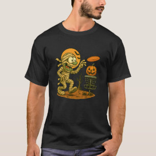 Halloween Mummy Disc Golf Funny Spooky Sports Desi T-Shirt