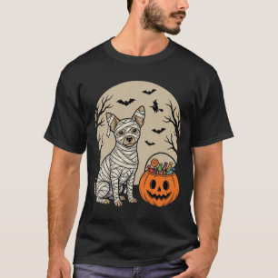 Halloween Mummy Dog and Pumpkin Candy T-Shirt