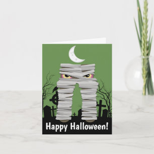 Halloween Mummy Greeting Card