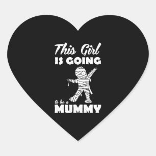 Halloween Mummy    Heart Sticker