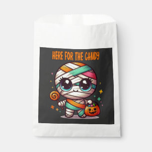 Halloween Mummy Here For The Candy Favour Bag