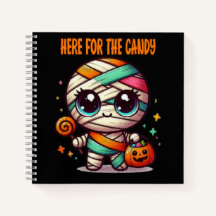 Halloween Mummy Here For The Candy Notebook