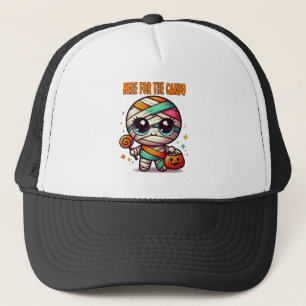 Halloween Mummy Here For The Candy Trucker Hat
