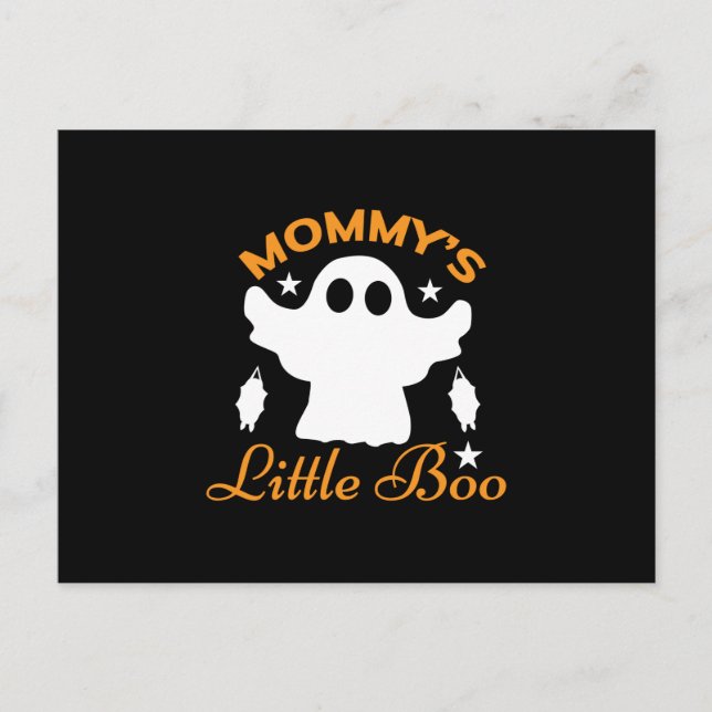 Halloween Mummy Little Boo Birthday Postcard (Front)