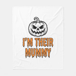 Halloween Mummy Pumpkin Vintage Engraving Shirt De Fleece Blanket