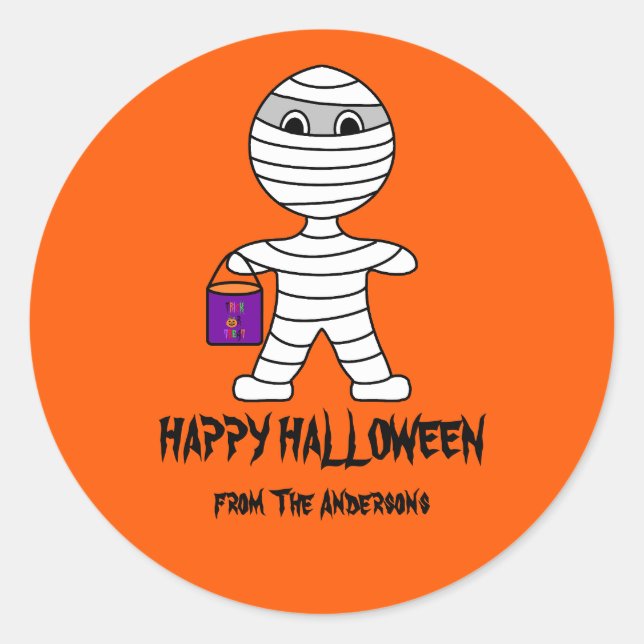 Halloween Mummy Stickers (Front)