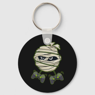 Halloween Mummy Video Gamer Controllers Boys Kids  Key Ring