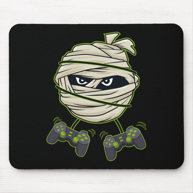 Halloween Mummy Video Gamer Controllers Boys Kids  Mouse Pad (Front)