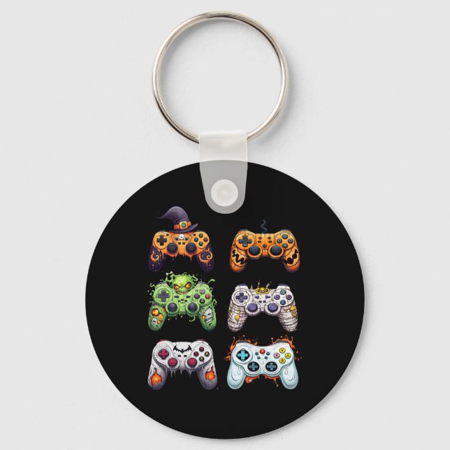 Halloween Mummy Zombie Gaming Controllers Vampire  Key Ring (Front)