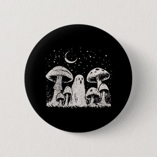 Halloween Mushroom Ghost Vintage Grunge 90 Aesthet 6 Cm Round Badge