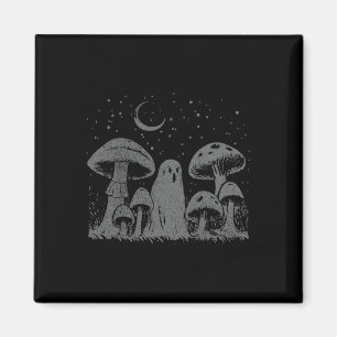 Halloween Mushroom Ghost Vintage Grunge 90 Aesthet Magnet