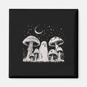 Halloween Mushroom Ghost Vintage Grunge 90 Aesthet Magnet
