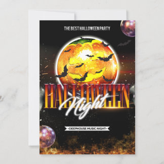Halloween music night invitation