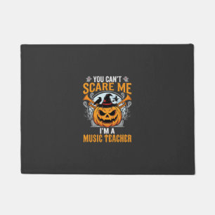 Halloween Music Teacher Scary Pumpkin Graphic Doormat
