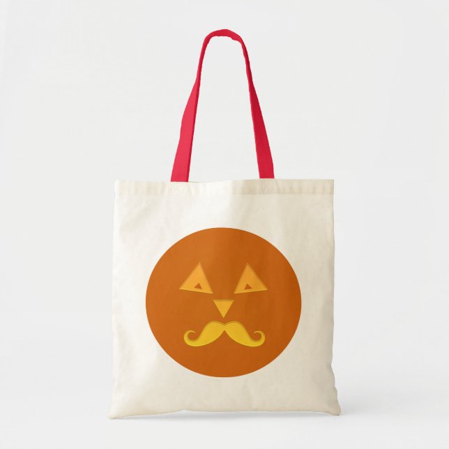 Halloween Mustache Pumpkin bags (Front)