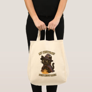 Halloween My Costume Pure Meow Magic Witch Cat Tote Bag