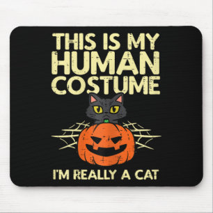 Halloween My Human Costume Im A Cat Costume Women Mouse Pad
