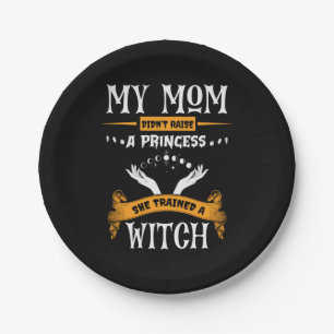 Halloween My Mum Trained a Witch Birthday Paper Plate