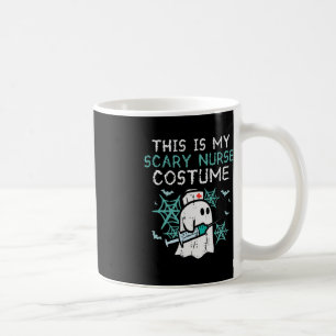 Halloween My Scary Nurse Costume Funny Ghost Scrub Coffee Mug