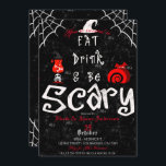 Halloween Mystery Dinner Eat Drink Be Scary Party Invitation<br><div class="desc">Customise for your event</div>