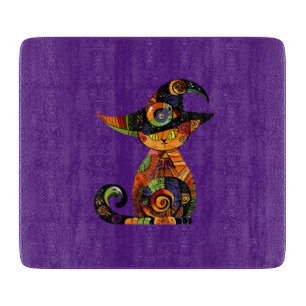 Halloween/mystical/cat/fall cutting board