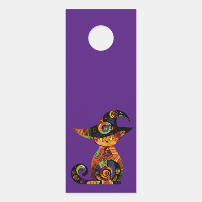 Halloween/mystical/cat/fall  door hanger (Front)