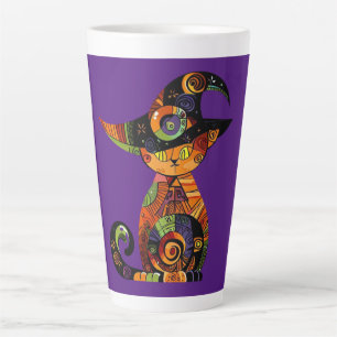 Halloween/mystical/cat/fall latte mug