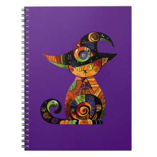 Halloween/mystical/cat/fall notebook