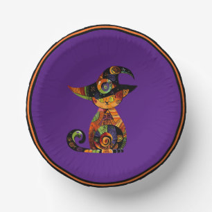 Halloween/mystical/cat/fall  paper plate