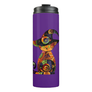 Halloween/mystical/cat/fall  thermal tumbler