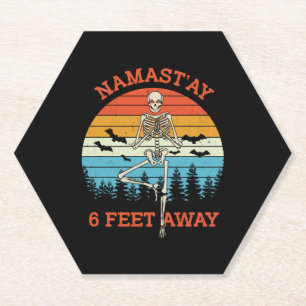 Halloween namastay paper coaster