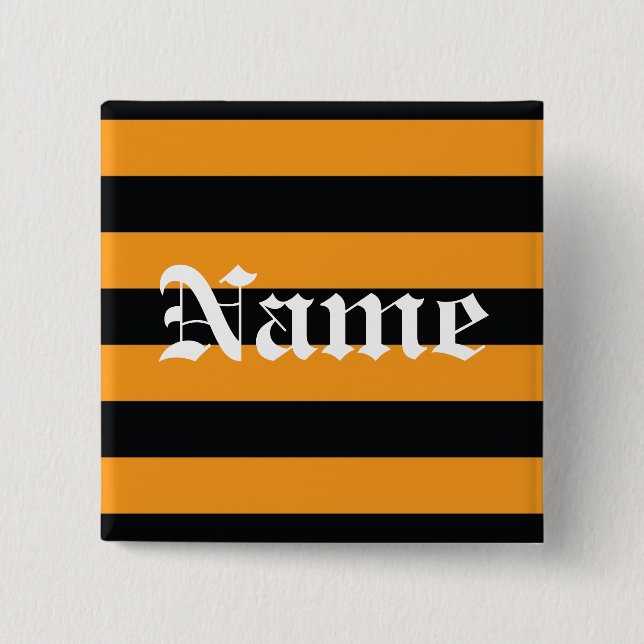 Halloween Name Tag 15 Cm Square Badge (Front)