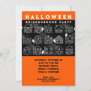 Halloween Neighbourhood Party Invitation