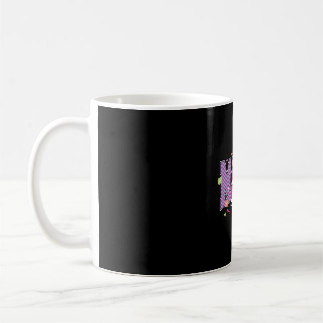 Halloween Neon Mama Mini Coffee Mug (Left)