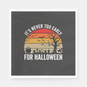 Halloween Never Too Early Vintage Sunset Napkin