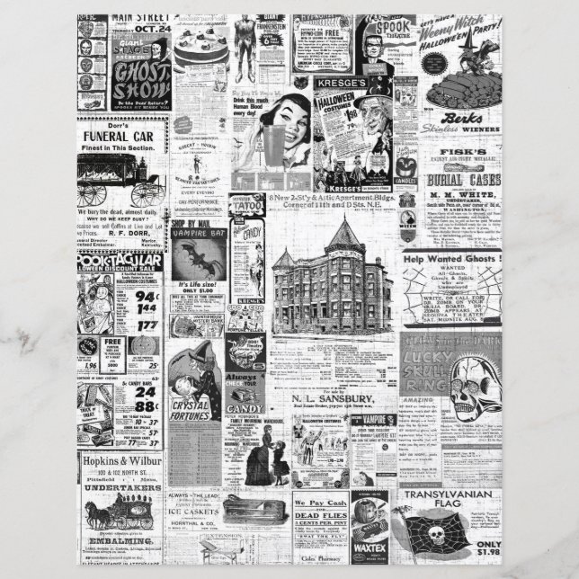 Halloween Newspaper Classifieds  (Front)