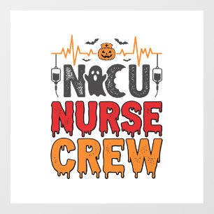 Halloween NICU Nurse Crew Vintage Typography Shirt