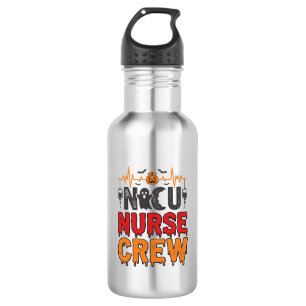 Halloween NICU Nurse Crew Vintage Typography Shirt 532 Ml Water Bottle