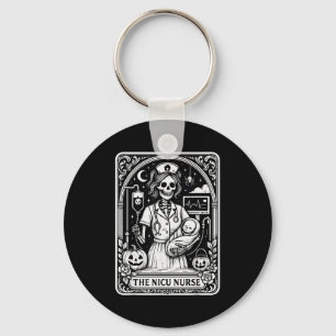 Halloween Nicu Nurse Tarot Card Skeleton Rn Nursin Key Ring