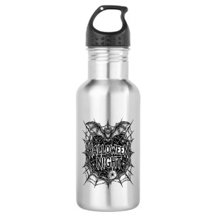 Halloween Night Bat Spiderweb Vintage Shirt Design 532 Ml Water Bottle