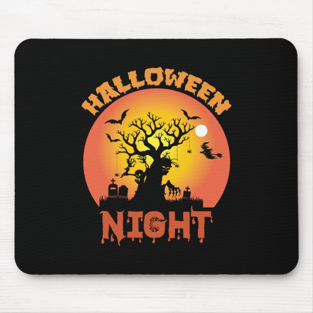 Halloween Night Birthday Mouse Pad (Front)