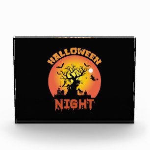 Halloween Night Birthday Photo Block
