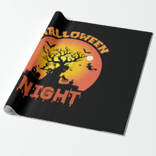 Halloween Night Birthday Wrapping Paper