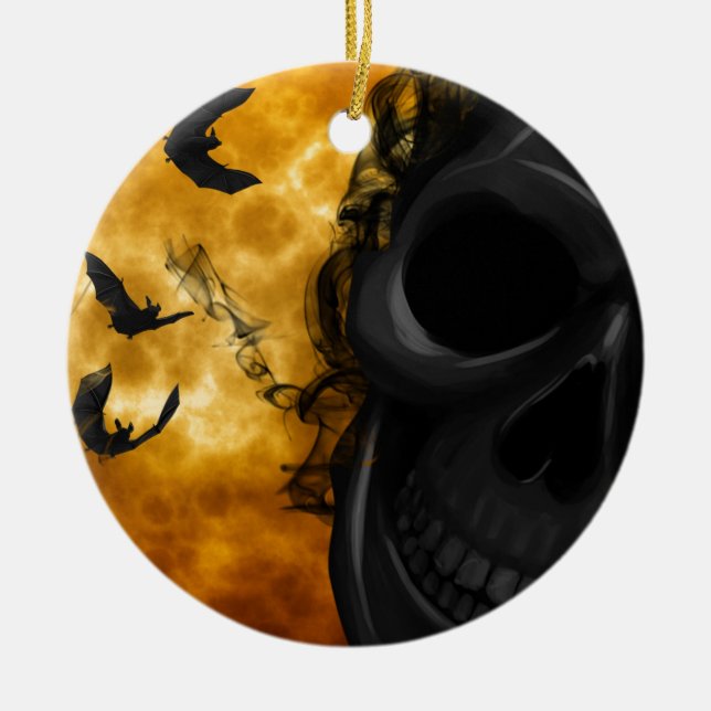 Halloween night ceramic ornament (Front)