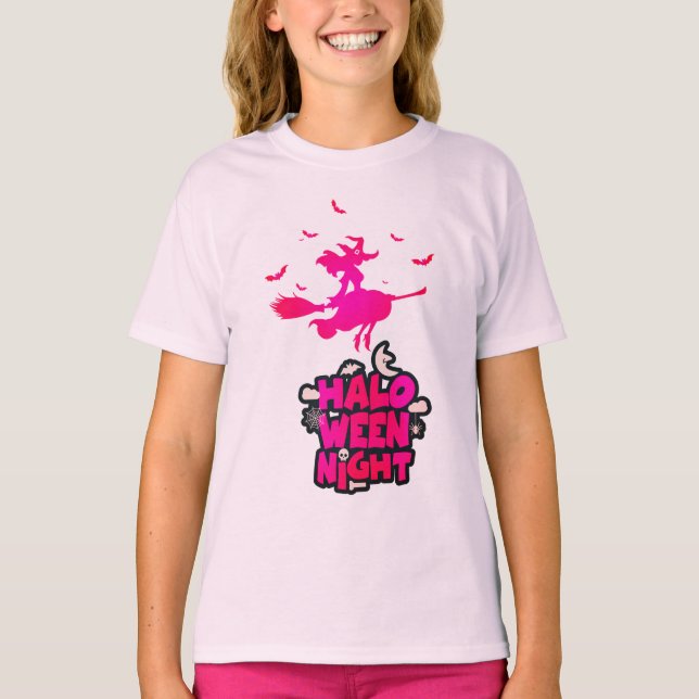 Halloween Night Costume for girls T-Shirt (Front)
