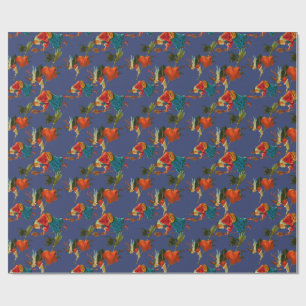 Halloween night flights small wrapping paper
