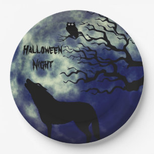 Halloween Night Fullmoon 2 Paper Plate