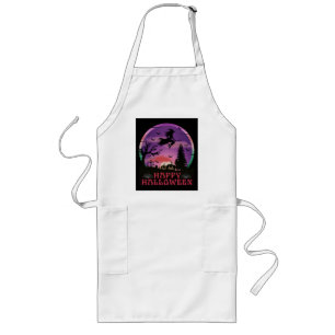 HALLOWEEN NIGHT GRAVEYARD WITCH LONG APRON