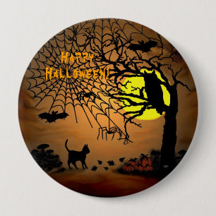 Halloween Night , Happy Halloween ! 10 Cm Round Badge