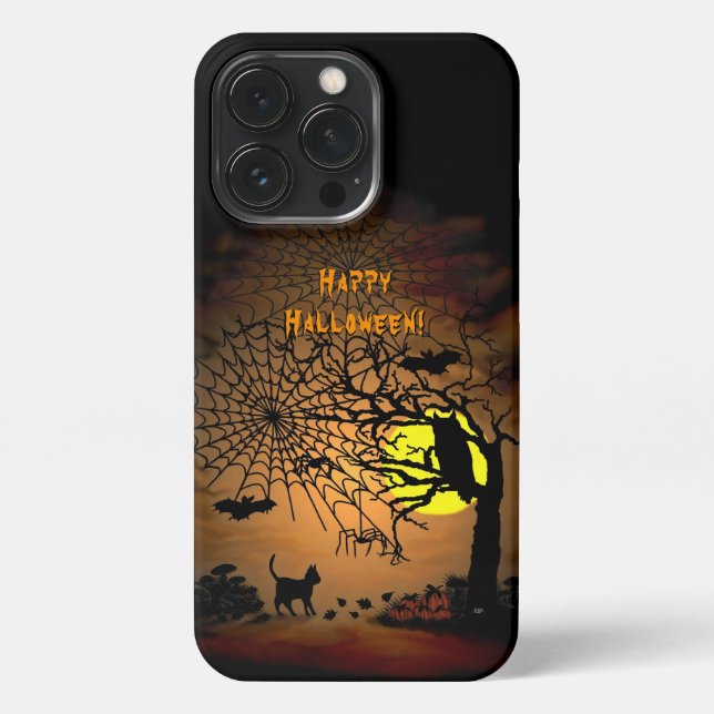 Halloween Night , Happy Halloween! iPhone Case (Back)